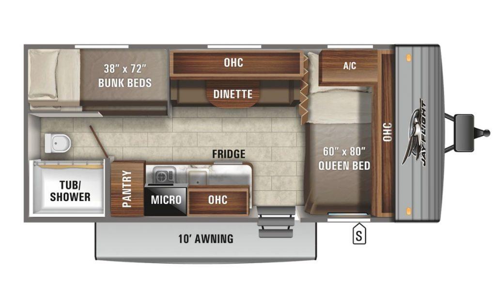 smallest quad bunk travel trailer