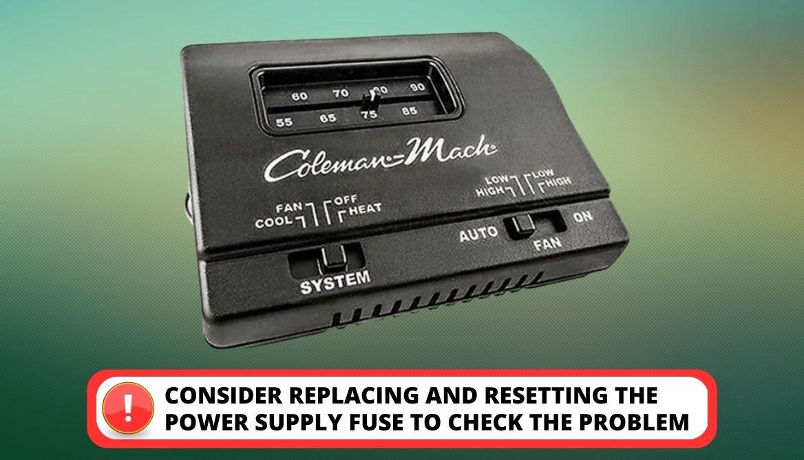 coleman mach thermostat problem solving