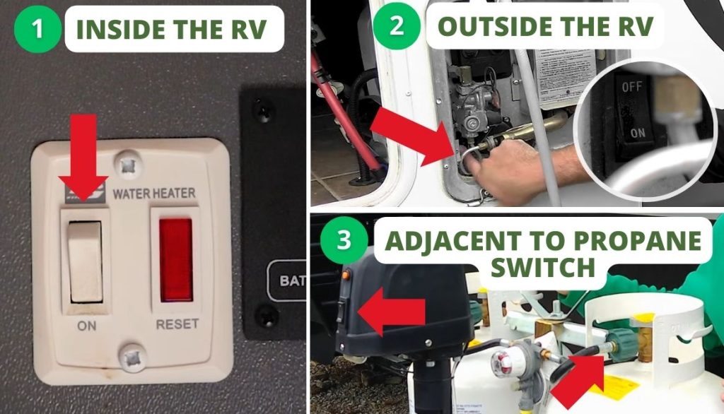 travel trailer heater switch