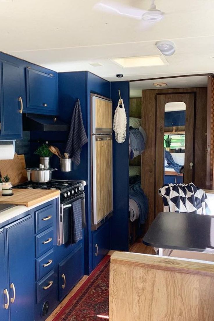 RV Interior Painted All One Color_Blue_1